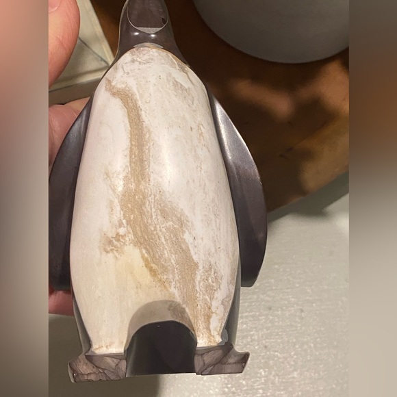 Marble decorative penguin decor paperweight holiday festive seasonal - Picture 7 of 8
